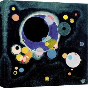 Cuadro abstracto en canvas. Wassily Kandinsky, Sketch for Several Circles