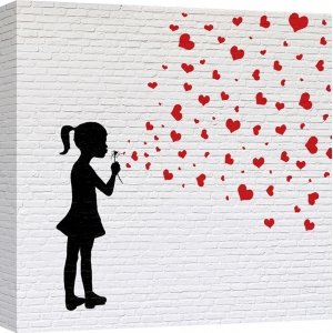 Street Art Leinwandbilder. Sowing the seeds of Love (detail)