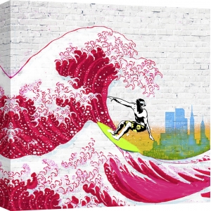 Wall art print and canvas. Masterfunk Collective, Surfin' NYC (detail)