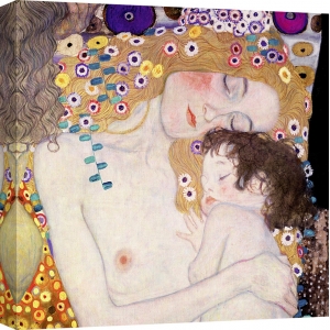 Wall art print and canvas. Gustav Klimt, The three ages of woman (detail)