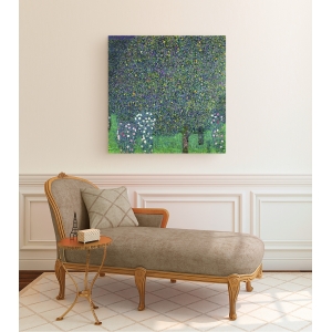 Wall art print and canvas. Gustav Klimt, Roses under the Trees
