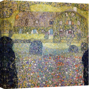Wall art print and canvas. Gustav Klimt, Country house on Attersee Lake