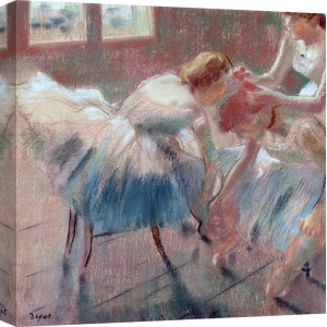 Leinwandbilder. Edgar Degas, Drei Tänzer bereiten sich vor