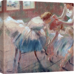 Quadro, stampa su tela. Edgar Degas, Tre ballerine si preparano per la lezione