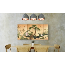 Wall art print and canvas. Kano Eino, Birds and Flowers of Spring and Summer