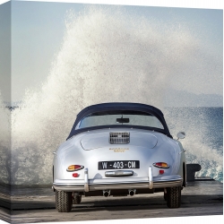 Quadro, stampa su tela. Gasoline Images, Ocean Waves Breaking on Vintage Beauties (dettaglio 2)