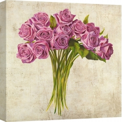 Quadro, stampa su tela. Leonardo Sanna, Bouquet di rose
