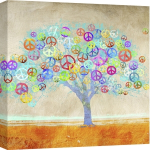 Pop Art Leinwandblder. Malìa Rodrigues, Tree of Peace (detail)