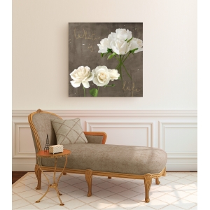Tableau floral sur toile. Teo Rizzardi, Roses blances
