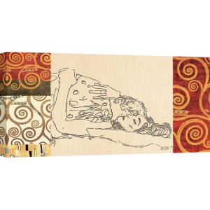 Wall art print and canvas. Gustav Klimt, Klimt Patterns – Lovers