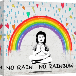 Cuadros infantiles en canvas. No Rain No Rainbow (detalle)