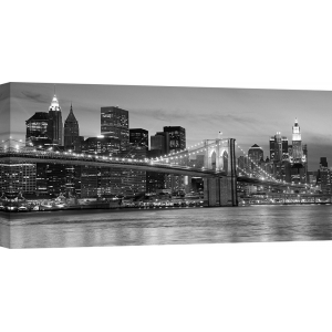 Wall art print and canvas. Brooklyn Bridge at Night