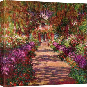 Tableau sur toile. Monet, Chemin dans le jardin de Monet, Giverny