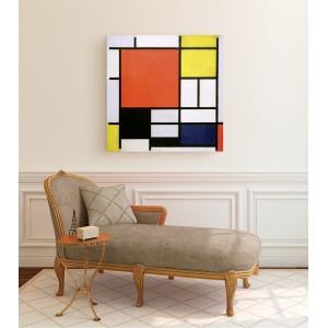 Wall art print and canvas. Piet Mondrian, Composition with Lines and Colors