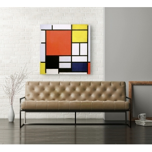 Tableau sur toile. Piet Mondrian, Composition with Lines and Colors