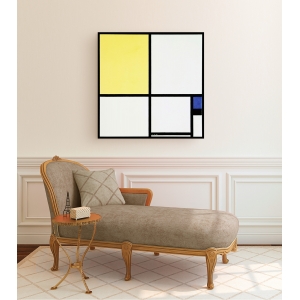Wall art print and canvas. Piet Mondrian, Composition with Blue and Yellow