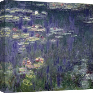 Leinwandbilder. Claude Monet, Seerosen: Green Reflections (detail)