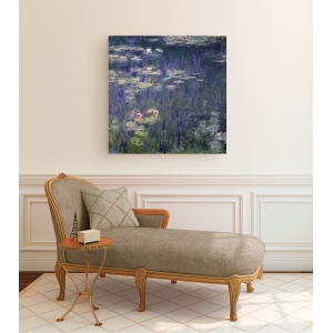 Quadro, stampa su tela. Claude Monet, Ninfee: riflessi verdi (dettaglio)