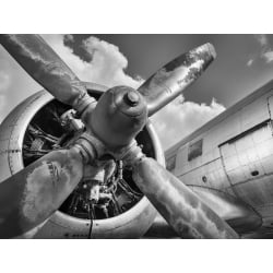 Cuadro, fotografía, en canvas. Anónimo, Turbina de un aeroplano vintage