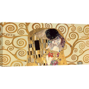 Tableau sur toile. Gustav Klimt, Le Baiser (détail)