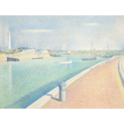 Tableau sur toile. Georges Seurat, Le canal de Gravelines