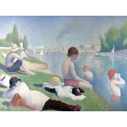 Leinwandbilder. Georges Seurat, Badegäste bei Asnieres (detail)