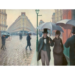 Quadro, stampa su tela. Gustave Caillebotte, Parigi in un giorno di pioggia