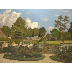 Leinwandbilder. Henri-Joseph Harpignies, The Painter's Garden 