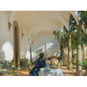 Wall art print and canvas. John Singer Sargent, Breakfast in the Loggia
