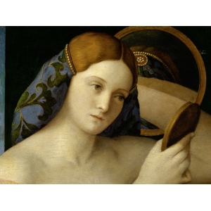 Cuadro en canvas. Giovanni Bellini, Joven desnuda al espejo (detalle)