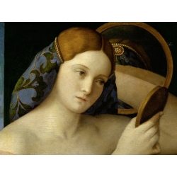 Wall art print and canvas. Giovanni Bellini, Young woman in the mirror (detail)