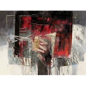 Cuadro abstracto moderno en canvas. Giuliano Censini, De vino y sol