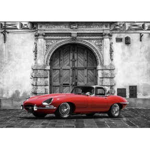 Quadro, stampa su tela. Gasoline Images, Roadster in front of Classic Palace