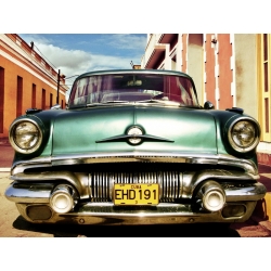 Quadro, stampa su tela. Gasoline Images, Vintage American car in Habana, Cuba