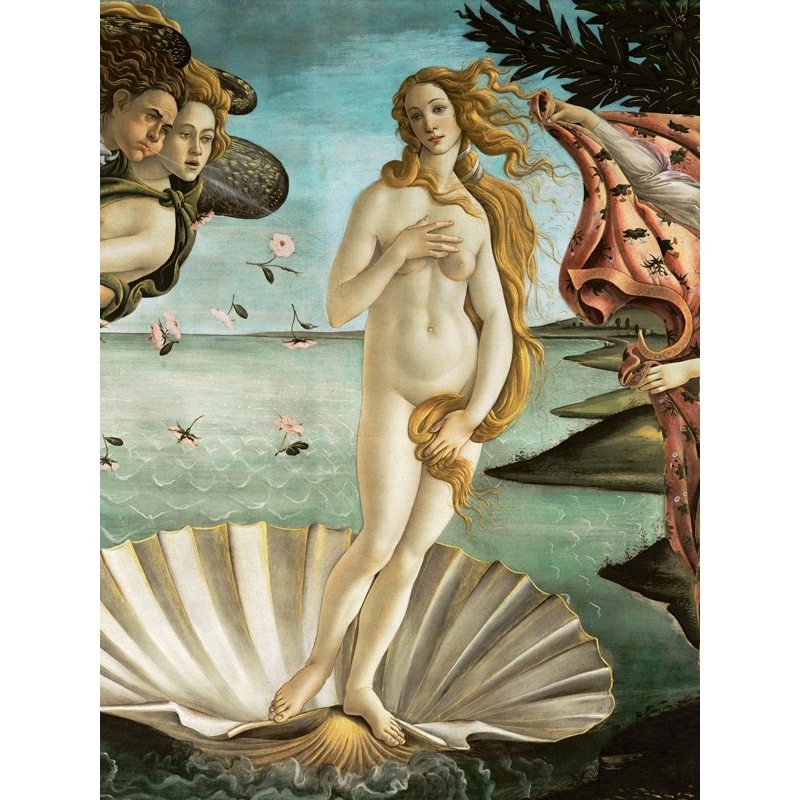 Wall art print and canvas. Sandro Botticelli, The birth of Venus (detail)