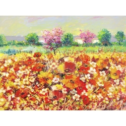 Cuadros de paisajes de campo en canvas. Florio, Colores de primavera