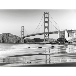 Tableau sur toile. Baker beach et Golden Gate Bridge, San Francisco
