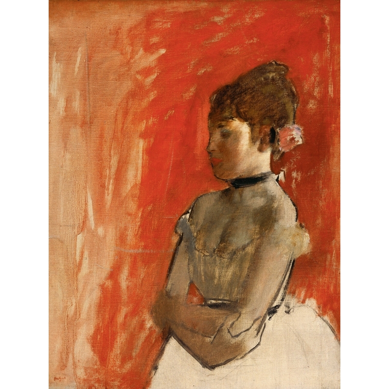 Wall art print and canvas. Edgar Degas, Ballet dancer with arms crossed