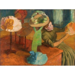 Cuadro en canvas. Edgar Degas, En la sombrerería