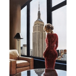 Tableau femme sur toile. Interior in NYC