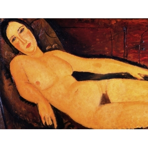 Leinwandbilder. Amedeo Modigliani, Nackt auf dem Sofa
