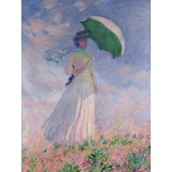 Tableau sur toile. Claude Monet, Femme avec parasol (à droite)