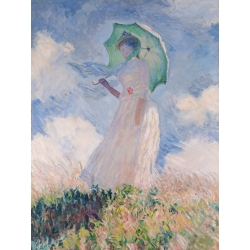 Wall art print and canvas. Claude Monet, Woman with Parasol (Left)