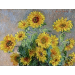 Tableau sur toile. Claude Monet, Tournesols(détail)