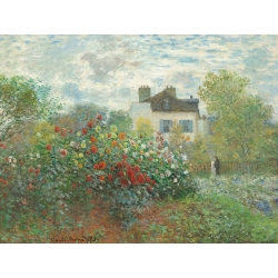 Wall art print and canvas. Claude Monet, The Artist's Garden in Argenteuil