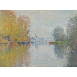 Wall art print and canvas. Claude Monet, Autumn on the river Seine, Argenteuil