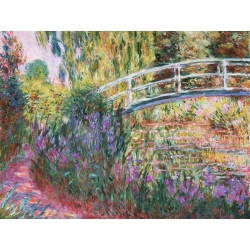 Wall art print and canvas. Claude Monet, The Japanese Bridge, Pond with Water Lillies (detail)