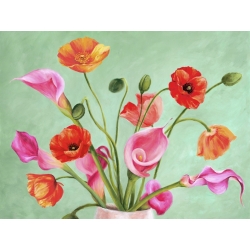 Tableau floral sur toile. Luca Villa, Fancy Composition