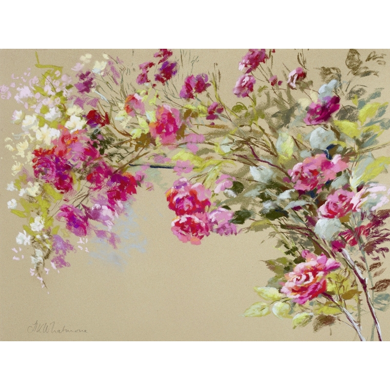 Wall art print and canvas. Nel Whatmore, The Garden of the Rose II