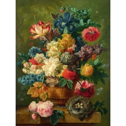 Wall art print and canvas. Bosschaert the Elder, Composition of Flowers in a Vase